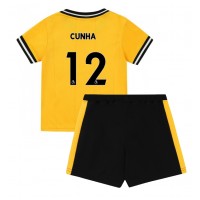 Echipament fotbal Wolves Matheus Cunha #12 Tricou Acasa 2023-24 pentru copii maneca scurta (+ Pantaloni scurti)